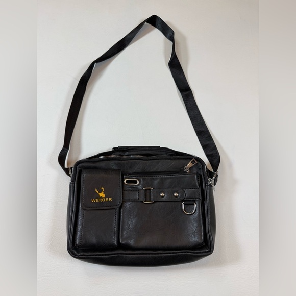 weixier Other - Weixier Mens Crossbody/ Shoulder Bag P U Leather Blk NWOT Spacious